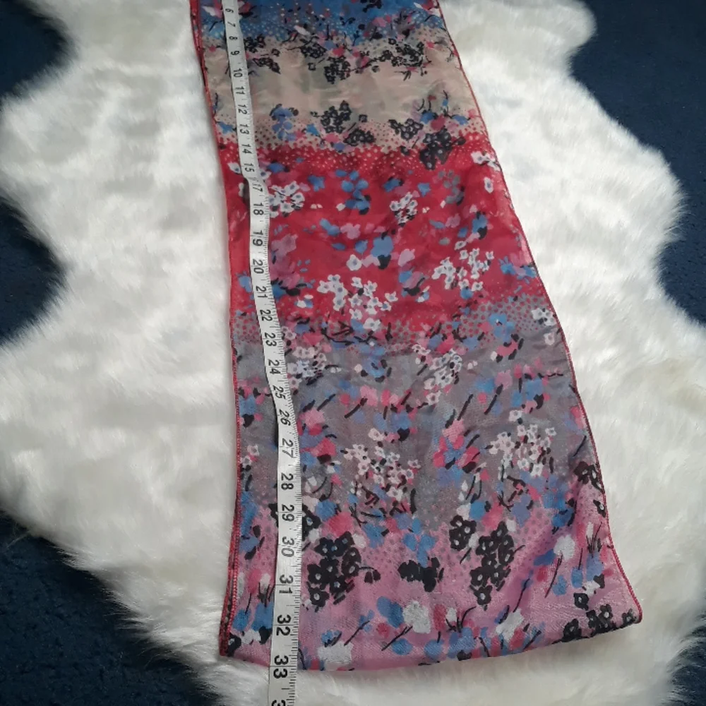 Floral eternity scarf women's 10 inches wide, 33 inches long (66 total)